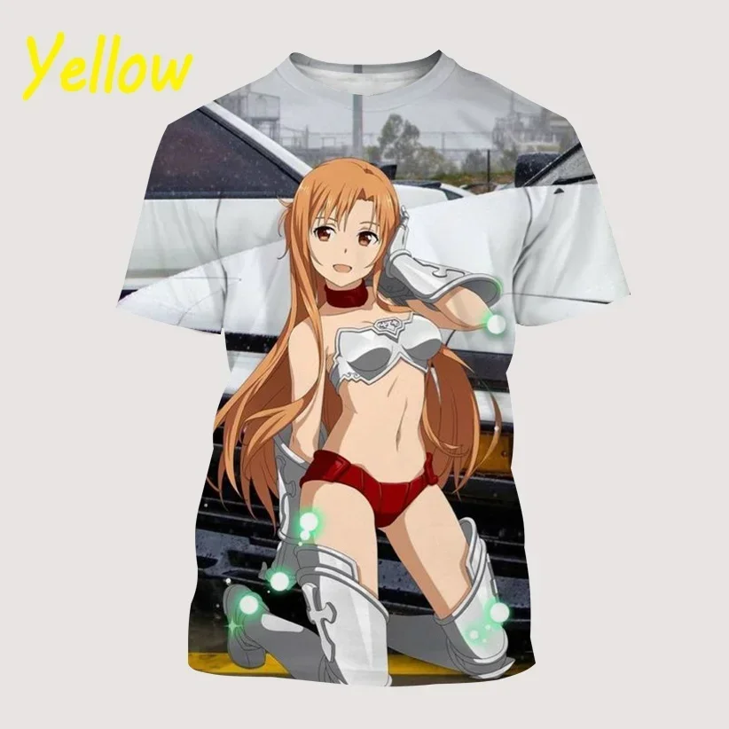 Summer  Casual  New Anime Art Online 3D Printed T-Shirt Harajuku  Unisex Oversized T Shirt Funny Kids Tees Tops