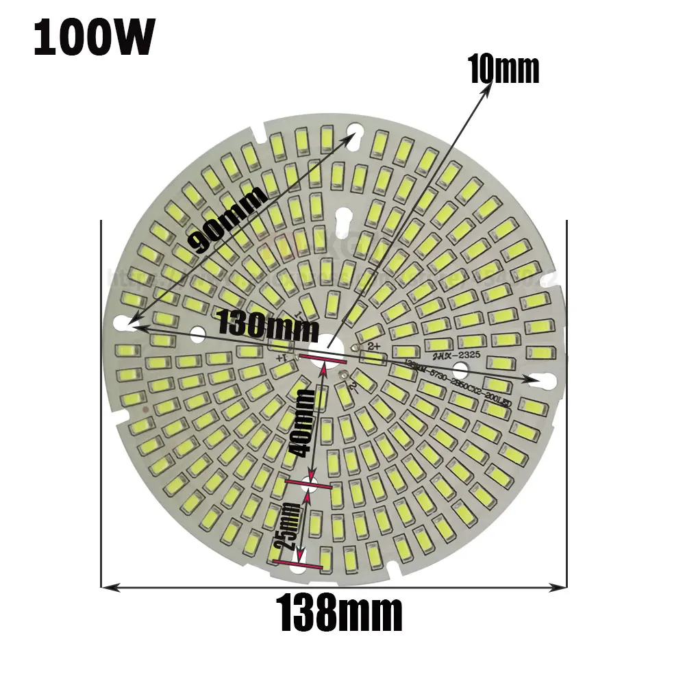 50W 70W 100W SMD5730 High Brightness Light Board LED PCB lamp or Driver Aluminum Lamp plate For DIY Ceiling Light LED floodlight