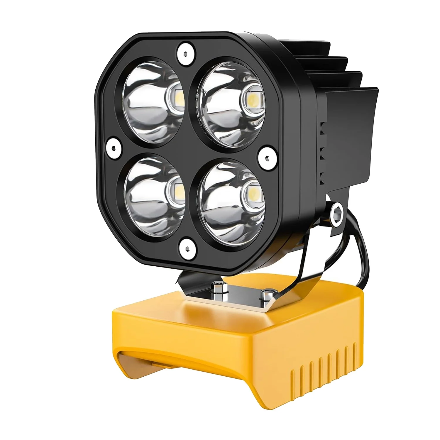 Imagem -02 - Luz de Trabalho sem Fio para Dewalt Lanterna Luz de Inundação 120 ° Ajustável 40w 6000lm Bateria 20v