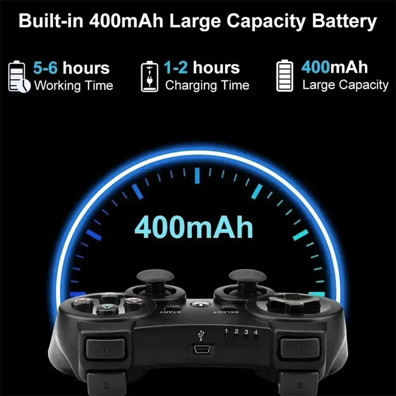 Obsługa kontrolera PS3 Bezprzewodowy pad do gier Bluetooth do konsoli Play Station 3, konsola typu joystick do konsoli PS3 na PC