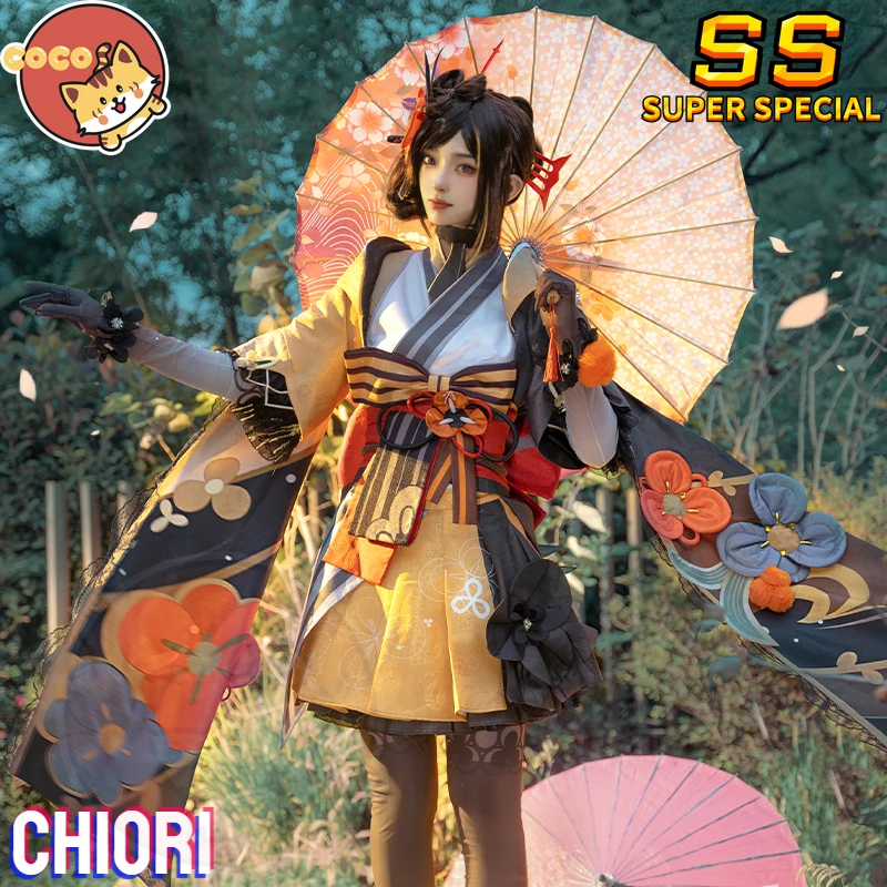 Game Genshin Chiori Cosplay Costume Japanese Kimono Genshin Impact Chiori Costume and Cosplay Wig CoCos-SS