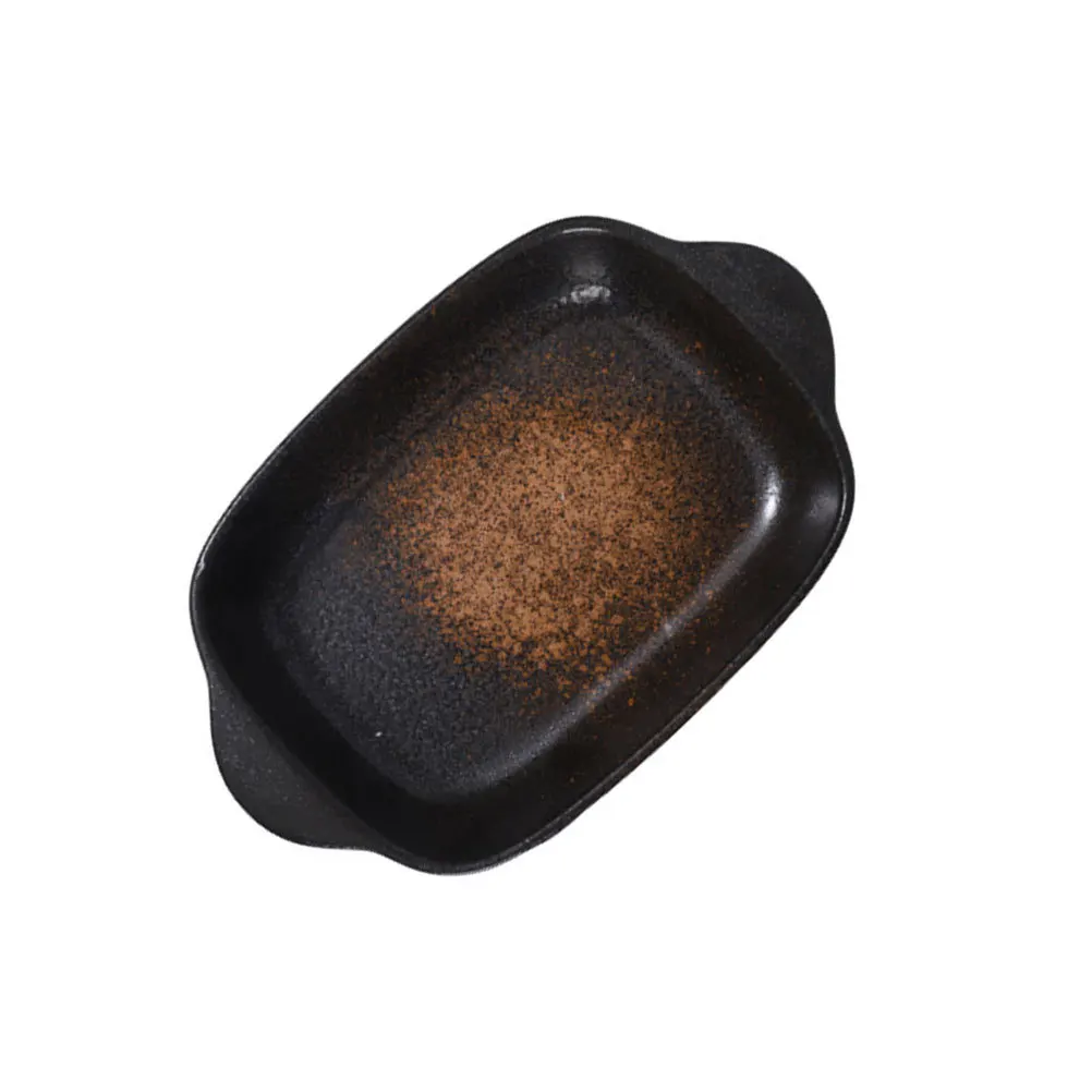 

Kitchen Enamel Bake Kitchenware Baking Dish Bread Pans Ceramic Plate Round Oven