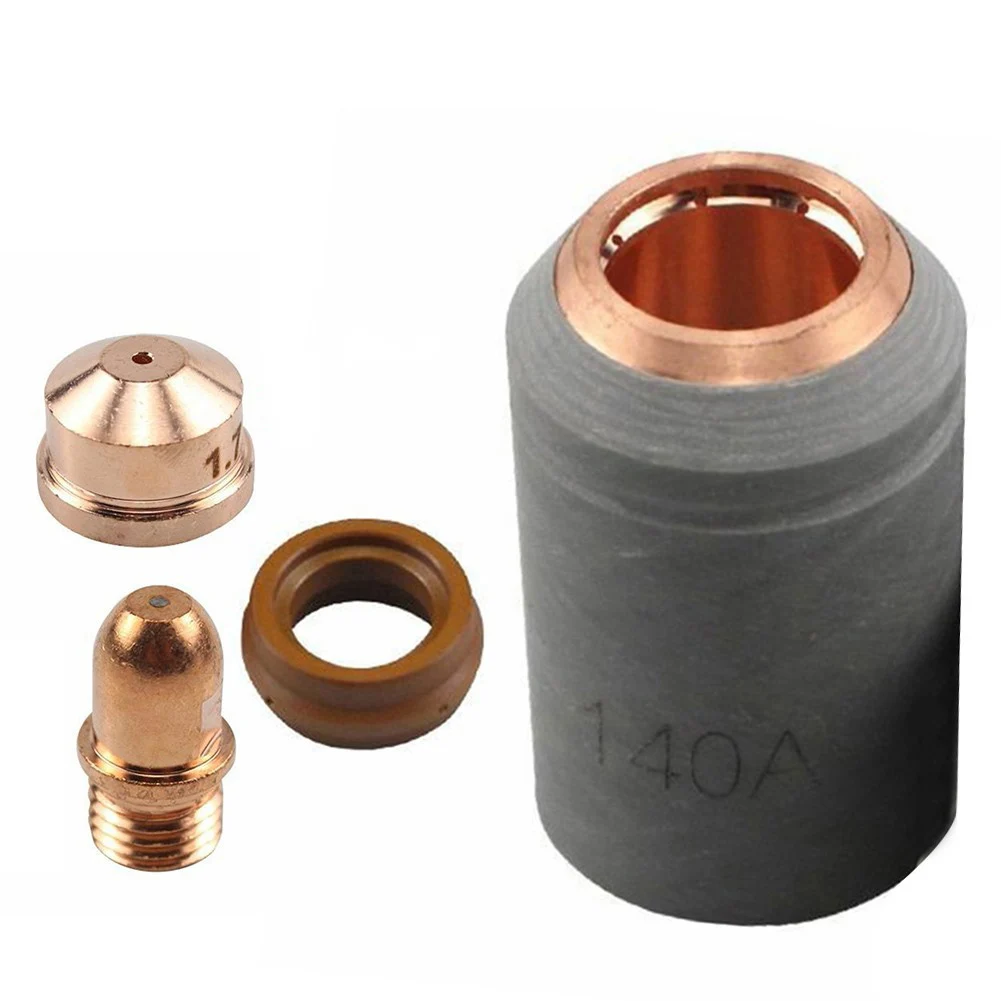 

4 шт. A141 комплект расходных материалов для плазменной горелки, электрод для резки, наконечник сопла, защитная крышка, диффузор, вихревое кольцо, горелка, расходный