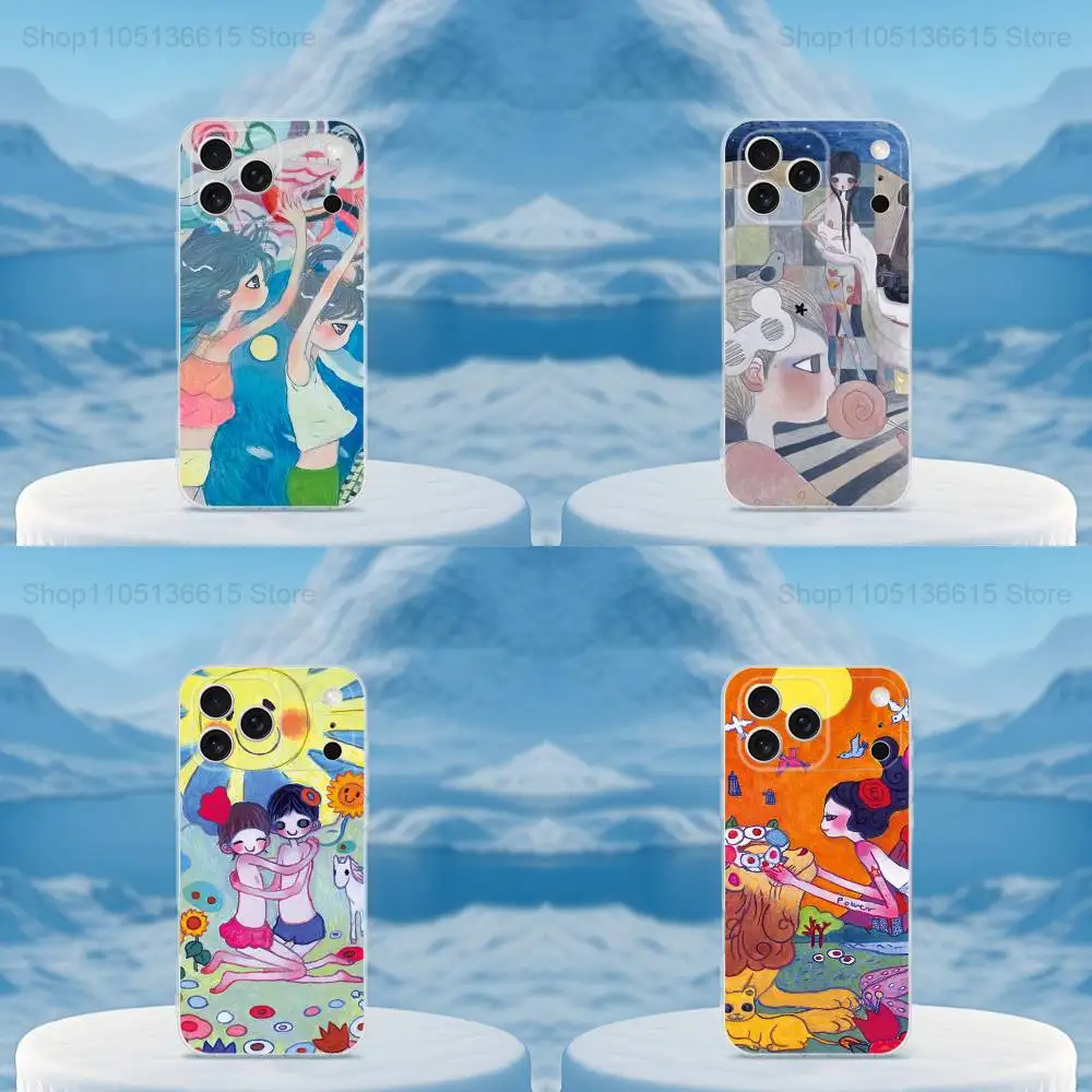 

Art A-Aya T-Takano Phone Case For iPhone 14,13,12,11,17,16,15,Pro,Max,Plus,X,XS,XR,SE,Mini Transparent Soft Cover
