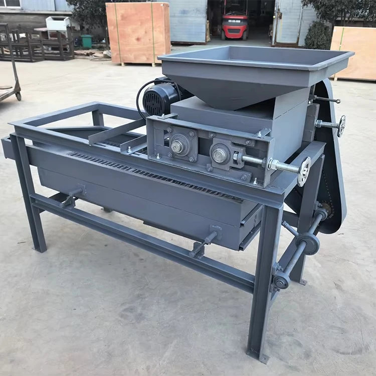 Picture 5: Automatic Palm Kennel Nut Cracker Machine Apricot Kernels Shell Breaking Separating Hazelnut Sheller Separator Motor Core