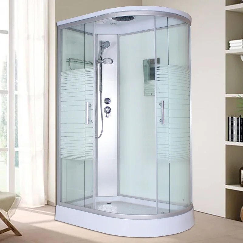 

Household integrated shower room tempered glass sliding door integrated steam room partition