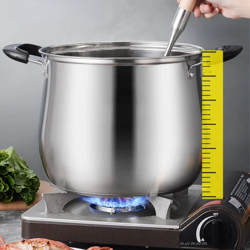 

Thick 304 Stainless Steel Couscous Pot Large Capacity Porridge Soup Pot Stew Pot Steamer Steamer Induction Cooker Gas