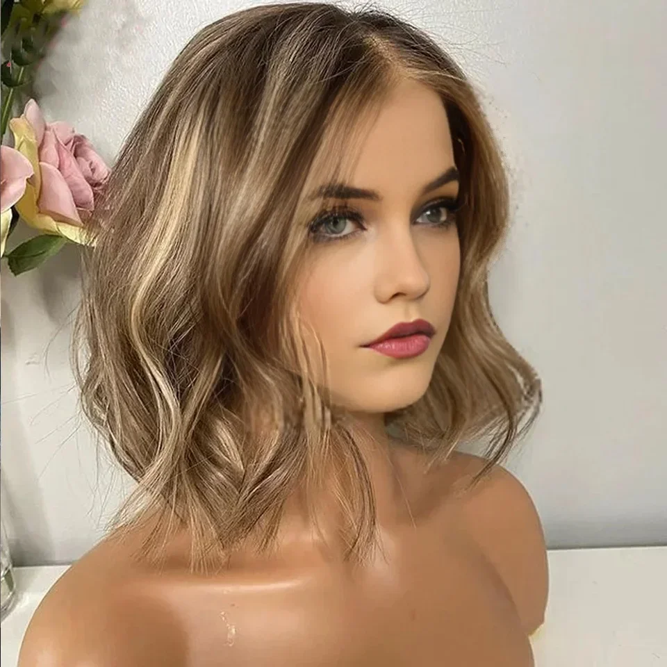 

Gluelee Highlight Blond 100% Human Body Wave Hair Wig 150 Density 13x4 Lace Front with Baby Hair Pre-Plucked Soft Hair Wig