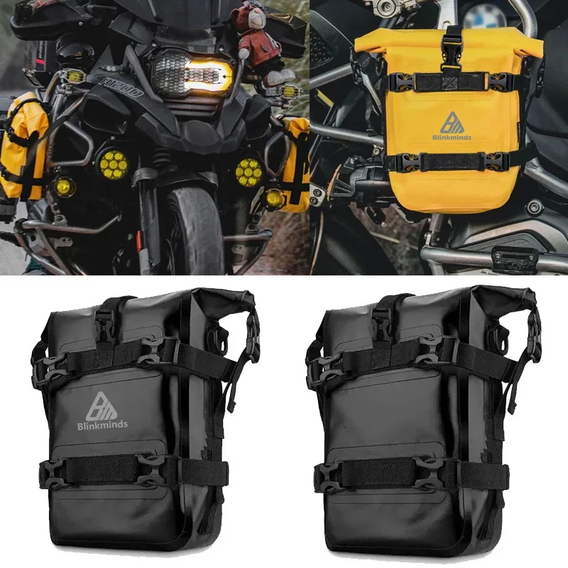 

Motorcycle Rear Rack Bag 8L Bicycle Dry Bags Motorcycle Seat Bag with Shoulder Strap Crash Bar Bag Motor Panniers Waterproof
