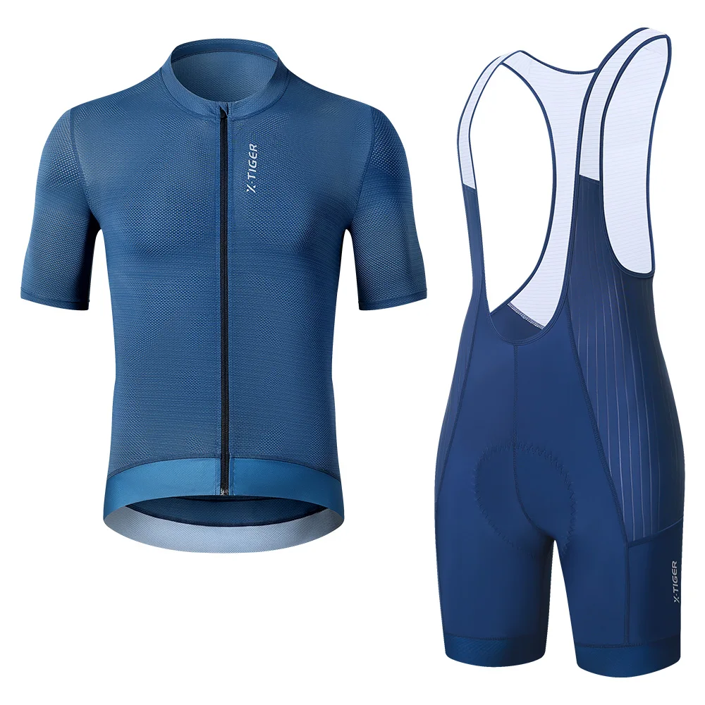 

X-Tiger Cycling Jersey Man Set Summer Men's Bicycle Cycling Set Road Bike MTB Men Bike Bib Short Suit Quick-Dry Breathable 2025