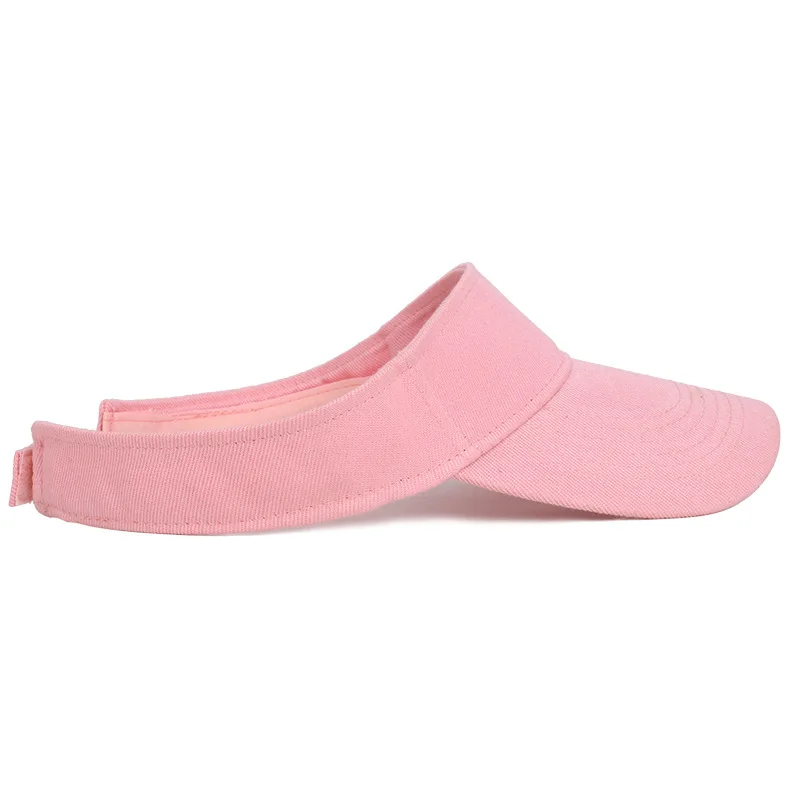 Chapéus de sol de verão das mulheres dos homens algodão viseira ajustável proteção uv topo vazio sólido esporte tênis golfe correndo protetor solar boné de beisebol