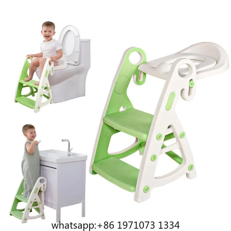 Potty Training Seat & Toddler Step Stool Stability Toddler Toilet Seat Adjustable Height Potty Seats for Toddlers Boys Girls