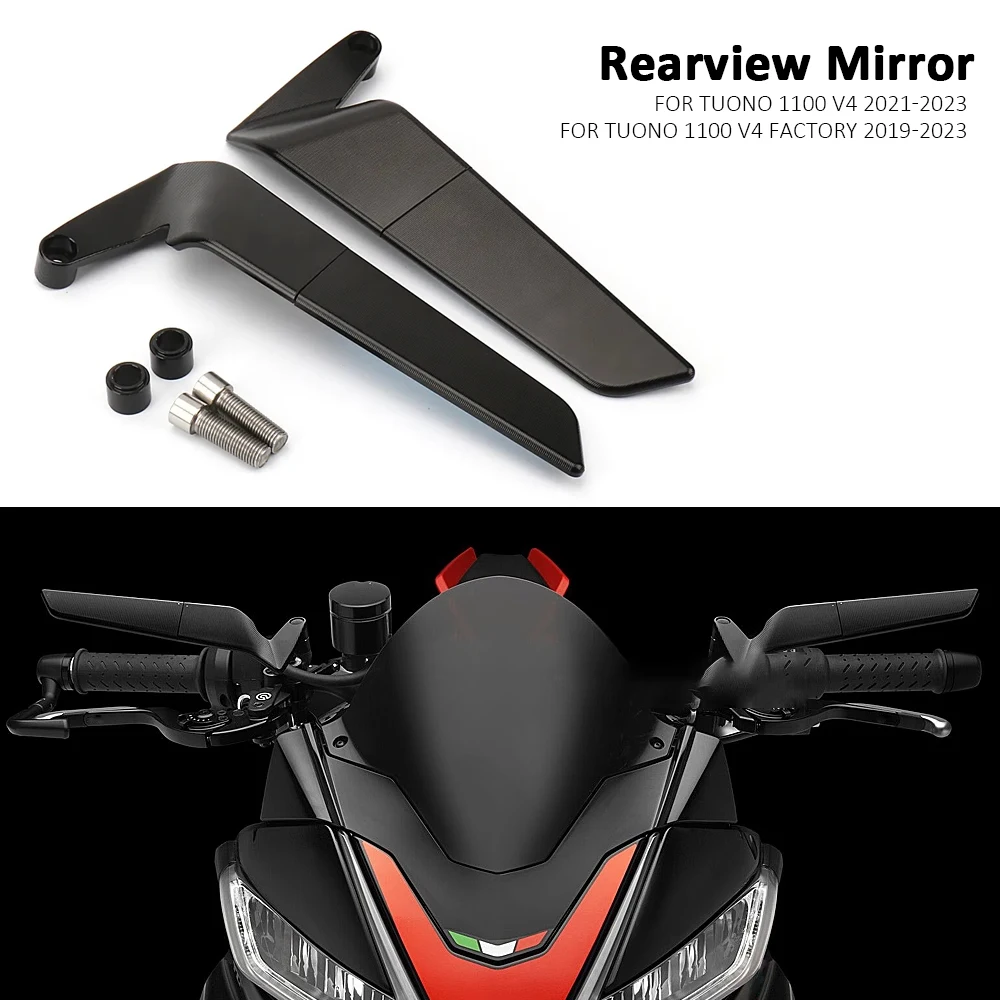 CNC Adjustable Rotating Rearview Mirror For Aprilia Tuono 1100 V4 2021 2022 2023 Factory 2019-2023 Motorcycle Accessories