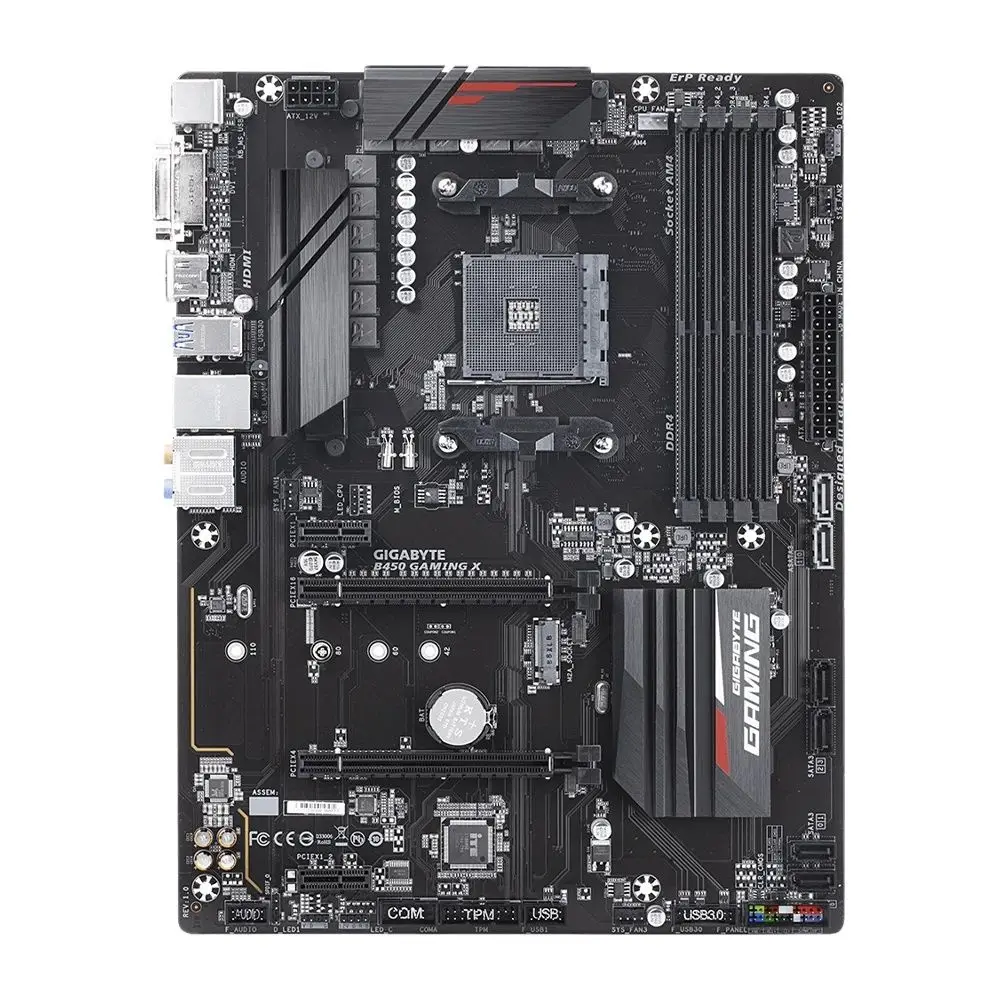 GIGABYTE B450 Motherboard B450 GAMING X Supports Ryzen 7 1700 3700x Ryzen 5 2600 2600x 3500x 3600 5500 5600 5600G 4600G 2400G