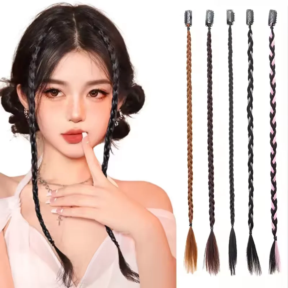 

Synthetic Braid Wig With Strong BB Clip Y2k Spice Girl Boxing Braid Ponytail Lightweight Box Braid Ponytail Piece for Women