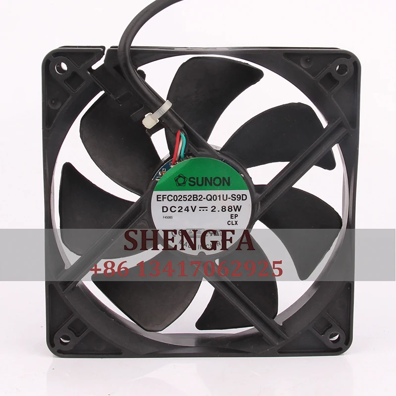 SUNON EFC0252B2-Q01U-S9D Case Cooling Fan DC24V 2.88W 120X120X25MM 12025 12CM 4wire Temperature Controlled Centrifugal