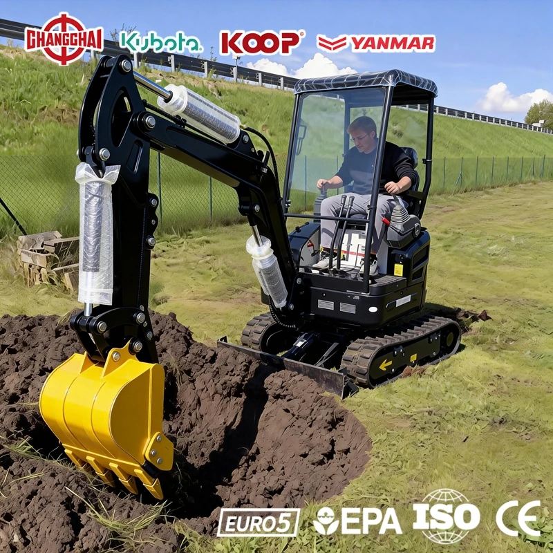 

Мини-экскаватор 1,5 тонны с двигателем YANMAR, стандарт EPA/Euro 5, многофункциональный строительный мини-экскаватор, дизельный, европейского производства.
