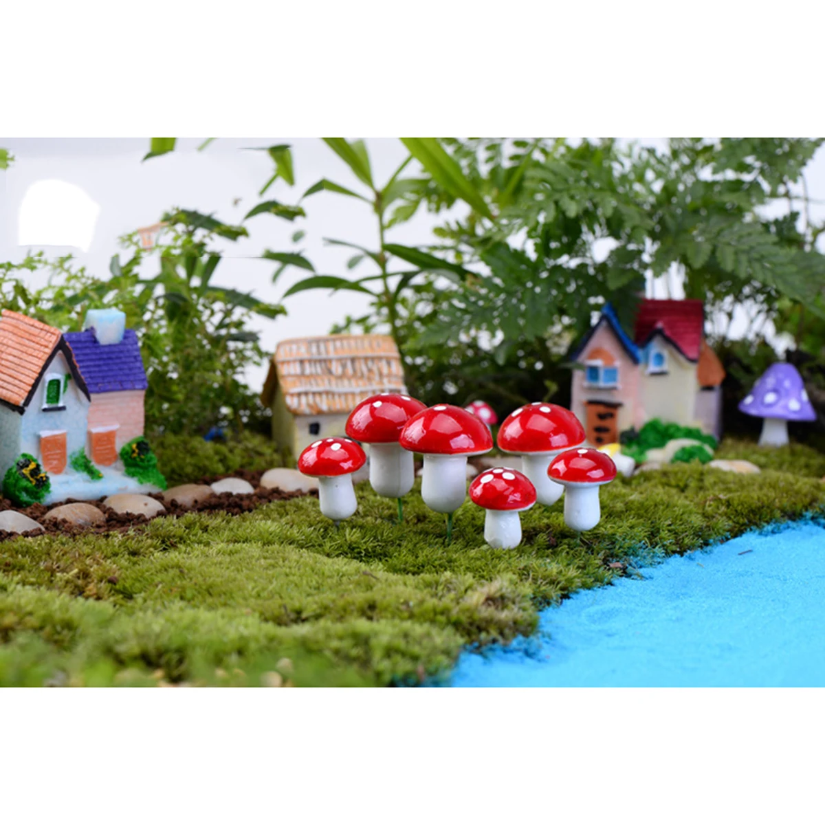 

20pcs Simulation Foam Mushroom Mini Mushrooms Fairy Decor Accessories Terrarium Small Garden Decoration Set with for Kids