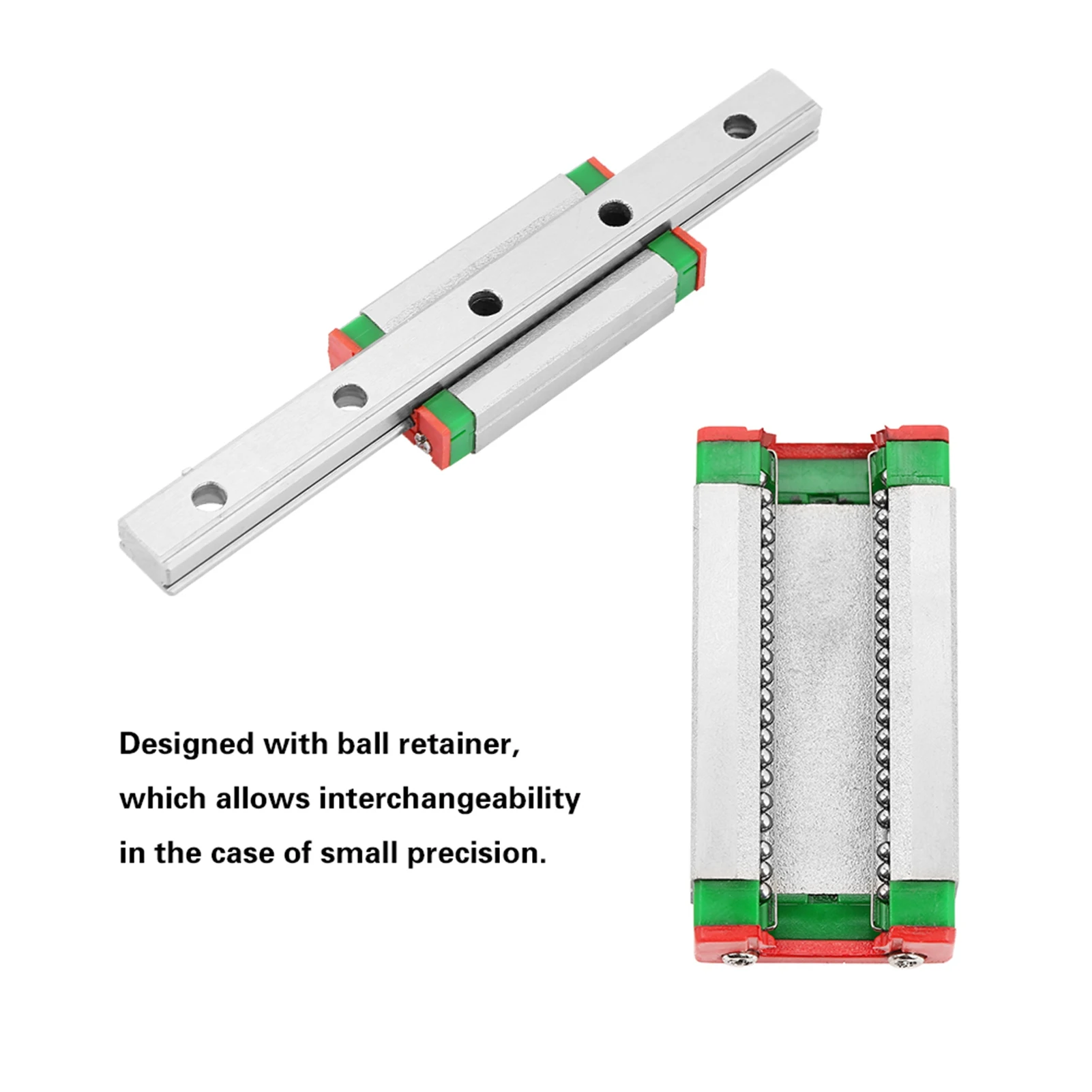 100mm MGN9H Miniature Linear Rail  Rail 9mm Width Slide Block Linear  Rail Linear Rail Carriage Linear Motion Rail