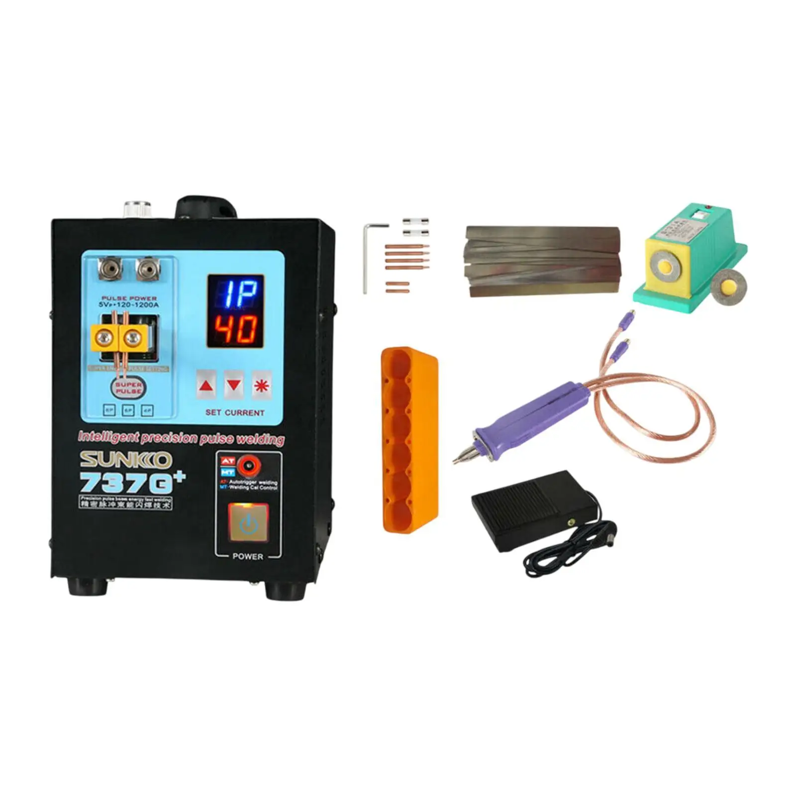 Spot Welder Adjust Pulses for 18650 Battery Multifunctional Black Accessories