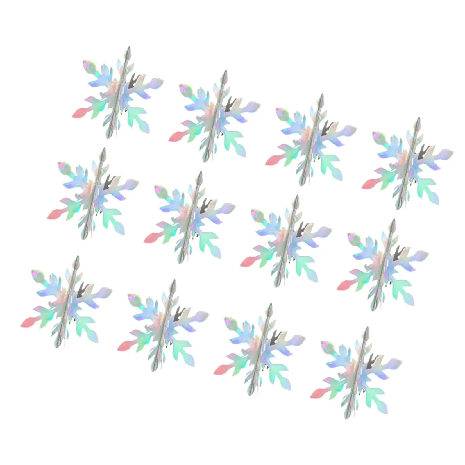 12x Kerst Sneeuwvlok Hangers Ornament Kerstversiering Nordic Creatief