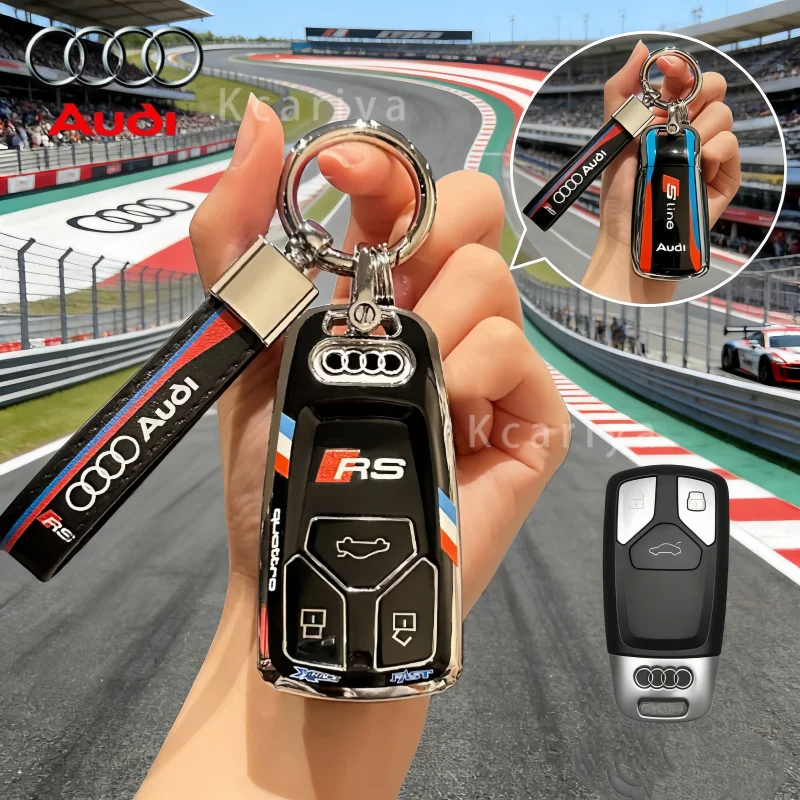 

Fashion Tpu Car Remote Key Case Cover Shell for Audi A4 B9 A5 A6 8S 8W Q5 Q7 4m S4 S5 S7 Tt Tts Tfsi Rs Keyless Auto Accessories