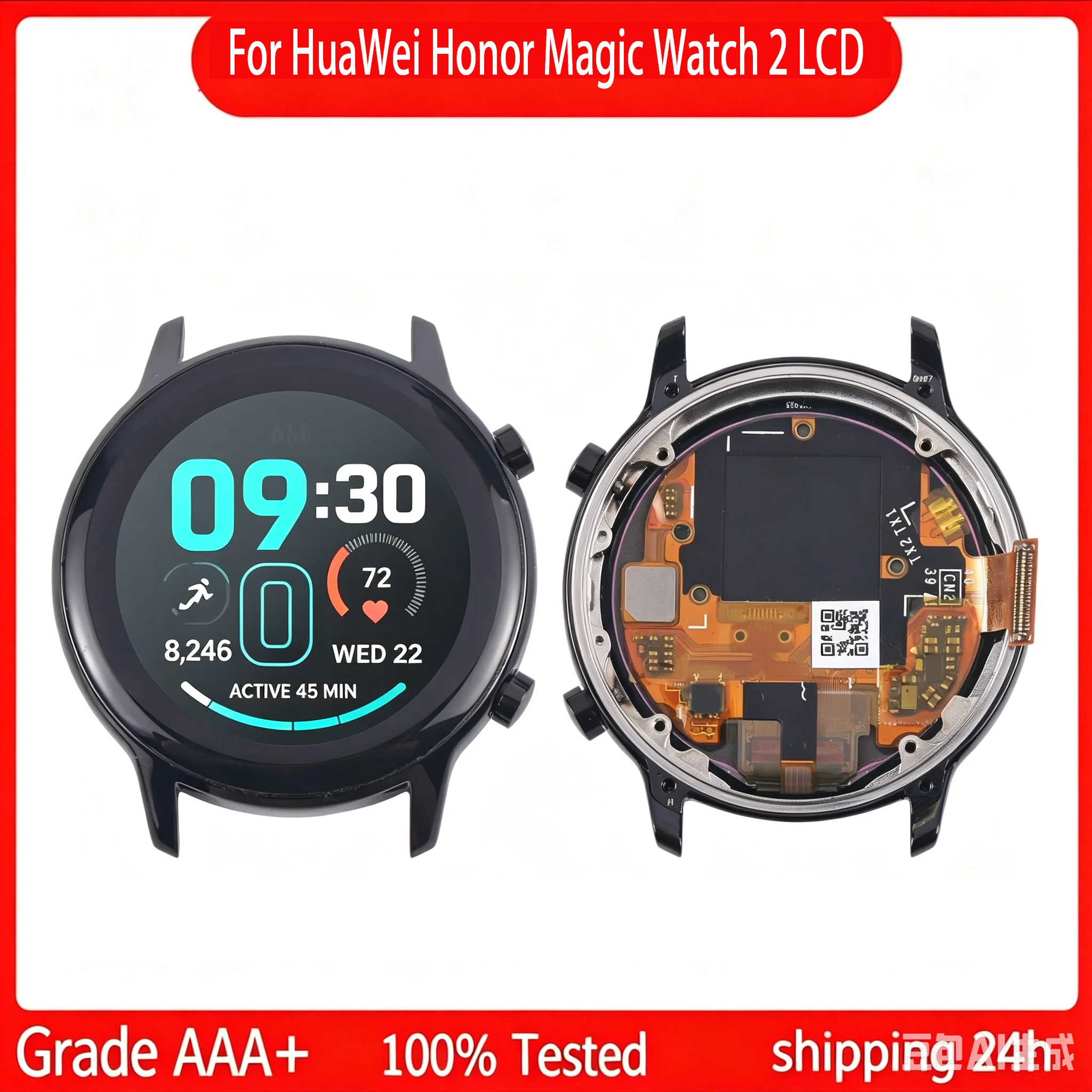 

For HuaWei Honor Magic Watch 2 LCD Touch Screen OLED Display Digitizer Assembly For Honor Watch2 Display 42mm 46mm With frame
