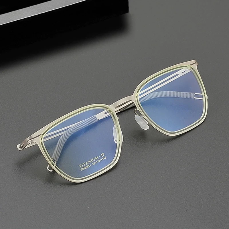 Ultra Thin Acetate Titanium Glasses Frame Women Men High End Eyewear Prescription Lenses Myopia Presbyopia Progressive Frame