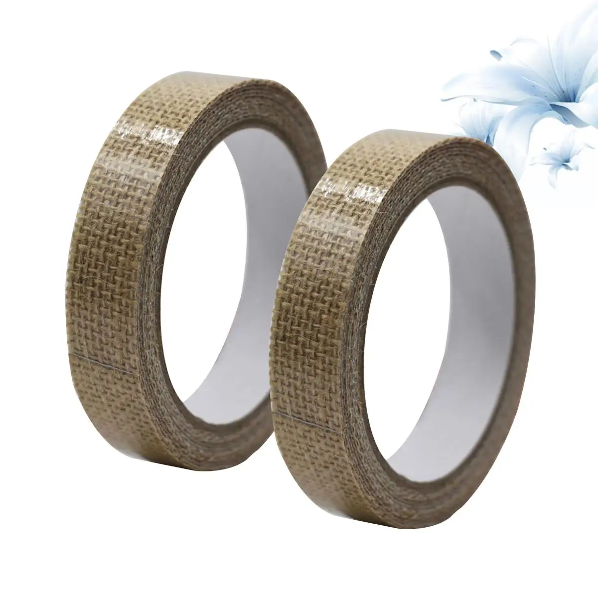 

2PCS Adhesive Tape Linen Trim Ribbon Scrapbooking Supplies Decorative Washi Fabric H made Cards Gifts Craft Projects