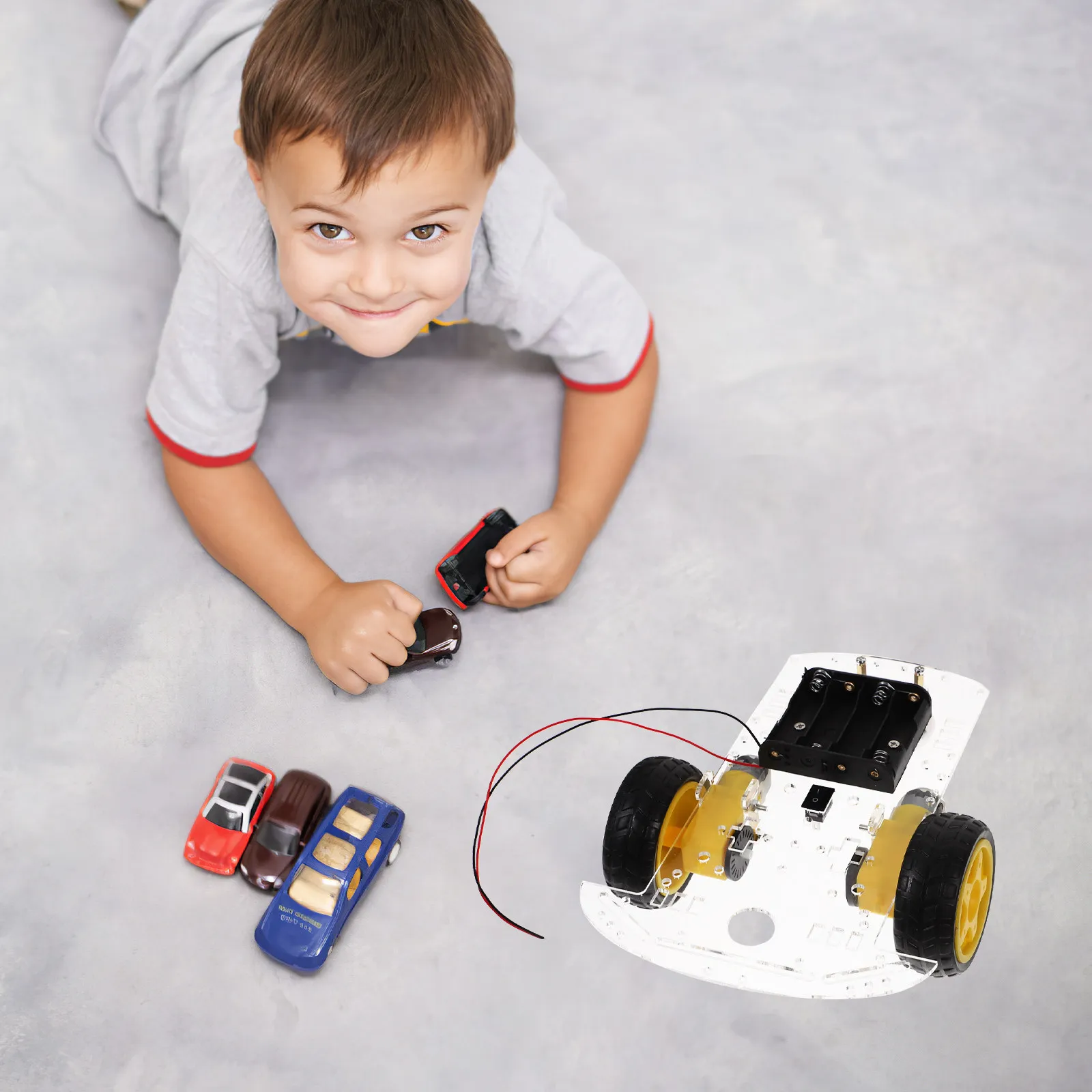 Robot Car Chassis Kit Encoder 4Aa Battery Box For Measurement Smart Mechanical Structure Tracing Obstacle