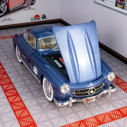 1:24 Benzs 300SL modello di auto in lega diecast veicoli classici in metallo modello di auto simulazione collezione di suoni e luci regali per bambini