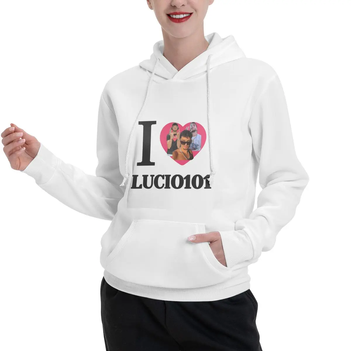 

Толстовки для пар I Love Lucio101, мужские и женские повседневные пуловеры, модная уличная одежда с длинными рукавами, осень-зима