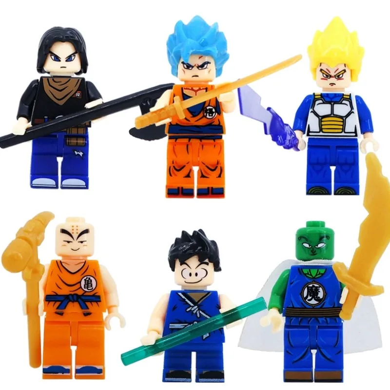 Dragon Ball Bouwstenen, humanoïde poppen, speelgoed, digitale actiefiguren geassembleerd speelgoed crawler educatief speelgoed voor kinderen