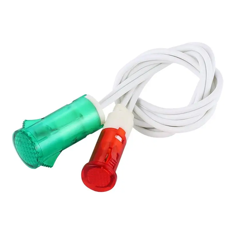 5Pcs lampada di segnalazione montaggio a pannello indicatore al Neon rosso verde giallo luci 220V 12V/24VDC 10mm MDX-11A lampada di segnalazione