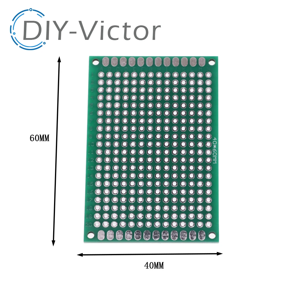 Imagem -05 - Universal Impresso Circuito Pcb Board Protoboard Pcb Kit Breadboard Grupo Protótipo Duplo Lado Faça Você Mesmo 5x7 cm 4x6 cm 3x7 cm 2x8cm Peças 20