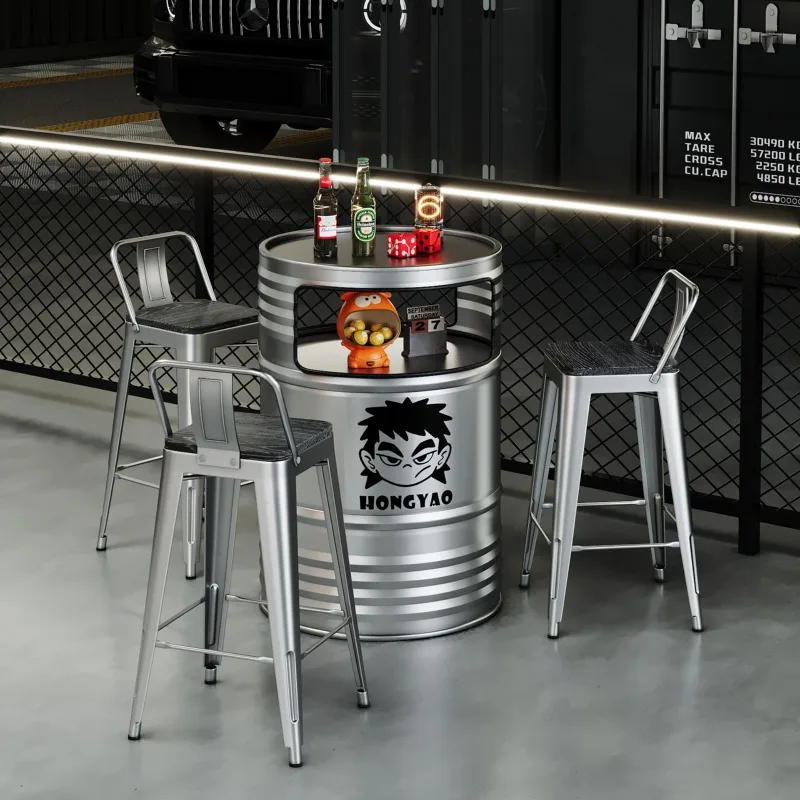 Internet celebrity shop dining bar pub industrial style wrought iron leisure