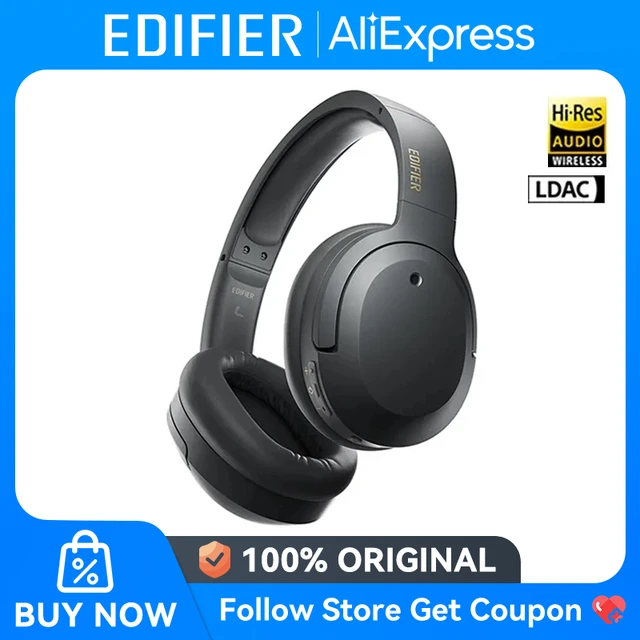 Edifier W820NB Plus W820NB ANC Hi Res Wireless Bluetooth Headset BT 5.2 LDAC Codec 43dB Active Noise Cancelling Headphones AliExpress