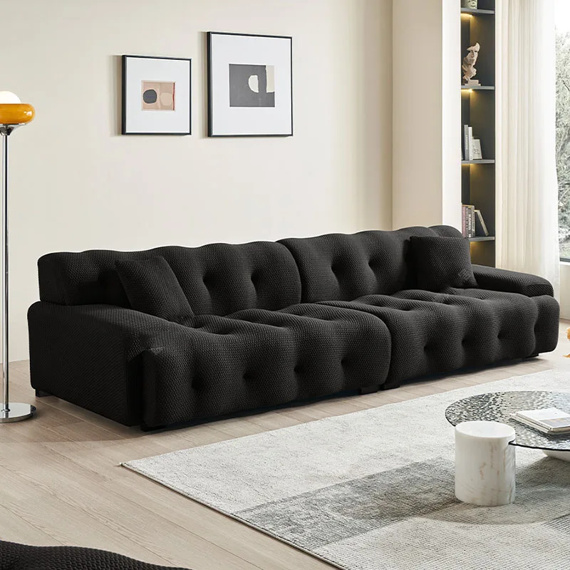 

Lazy Black Modern Sofa Large Armless Foam Reading Daybed Chaise Sofa Puffs Lazy Lazzy Salon Meuble Living Room Furniture