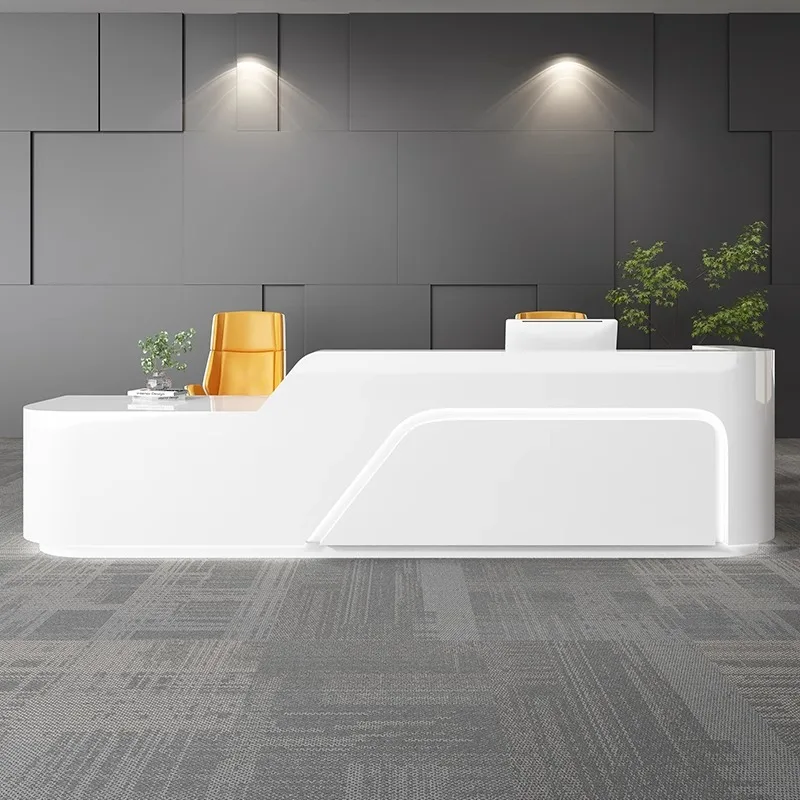 مكاتب الاستقبال ذات التصميم الحديث، الفنادق الفاخرة، مكاتب الاستقبال الخشبية لصالونات التجميل، منظم الأثاث العصري Mostrador #3