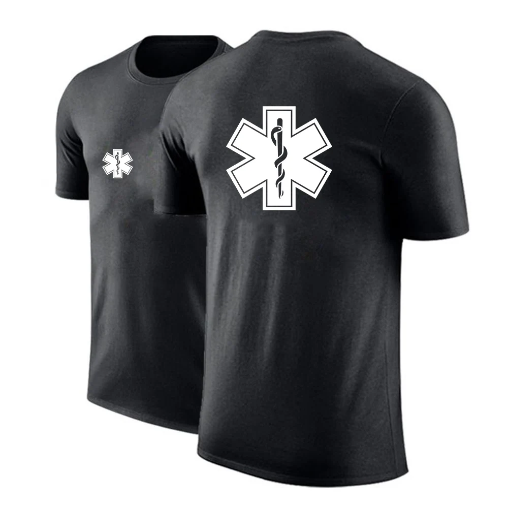 EMT Paramedic Emergency Medical 2023 Men's New T-Shirt Street Fashion Comfortable Harajuku Fitness Short Sleeve High Quality Top