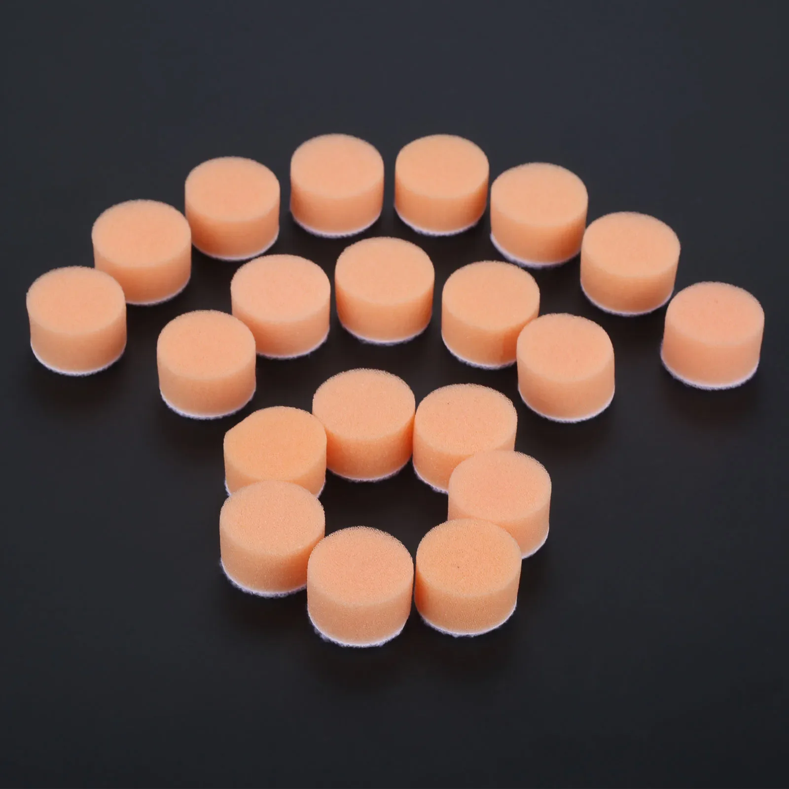 DRELD 20Pcs 1 inch Sponge Polishing Buffing Pad Kit Hand Tool For Car Polisher Wax Buffer Car Polishing Pad Cleaning Tool Orange