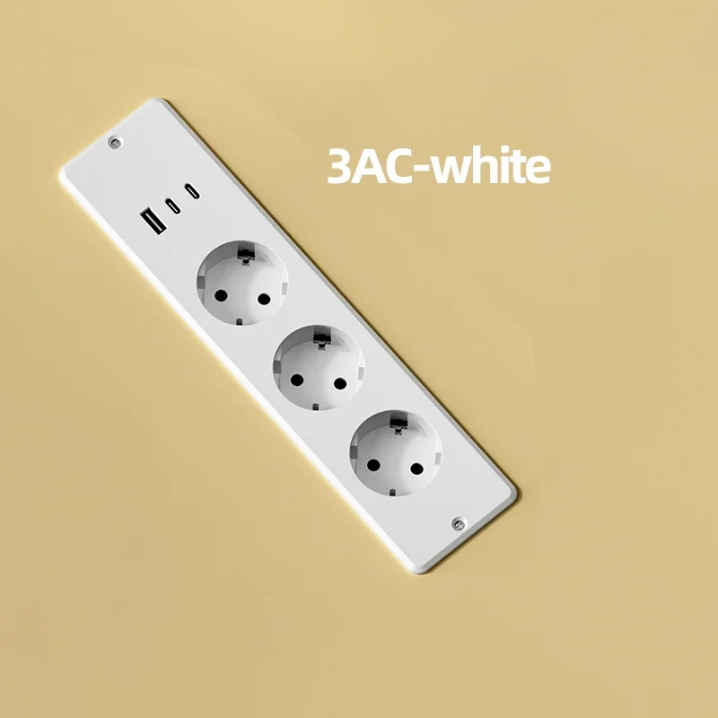 FUNAYA EU KR Ingebouwde ingebedde verborgen desktopcontactdoos met USB Type-c stopcontact Kantoormeubilair Multi-slot verlengaansluiting
