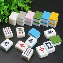 Juego de mesa de Mahjong para el hogar, juego de mesa familiar de alta calidad de 30mm, 144 piezas, azulejos chinos divertidos