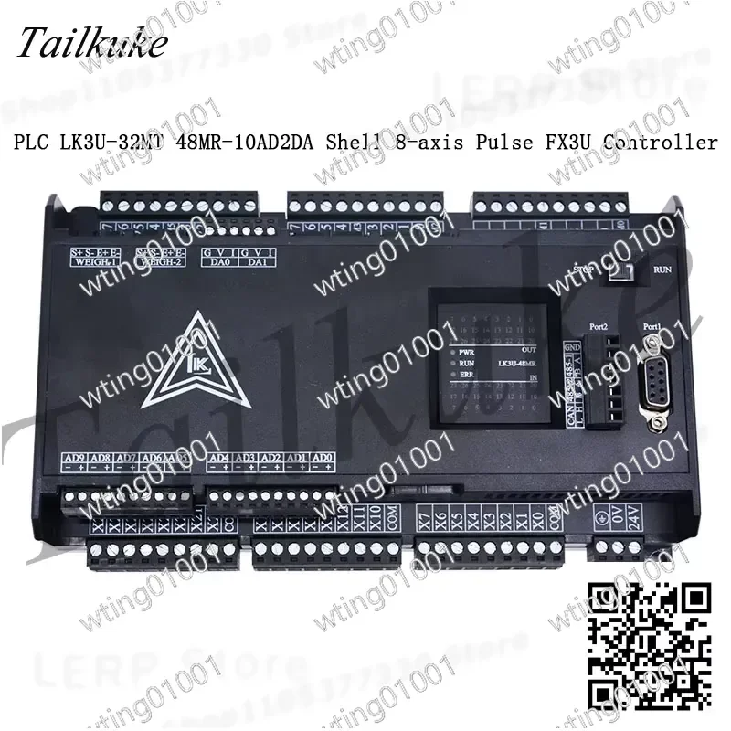 for PLC LK3U-32MT 48MR-10AD2DA Housing Case Compatible with FX3U 8 Axis Pulse Controller Protective Shell Durable Replacement