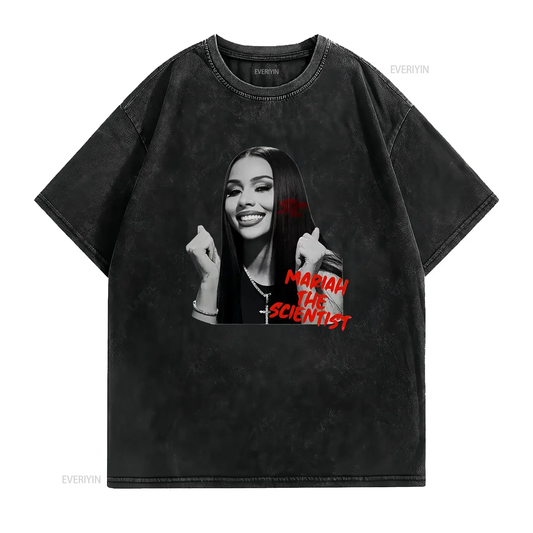 Mariah The Scientist Big Face Rap T Shirt Allsizes vintage Washed graphic designer clothes Slightly Comfortable homme