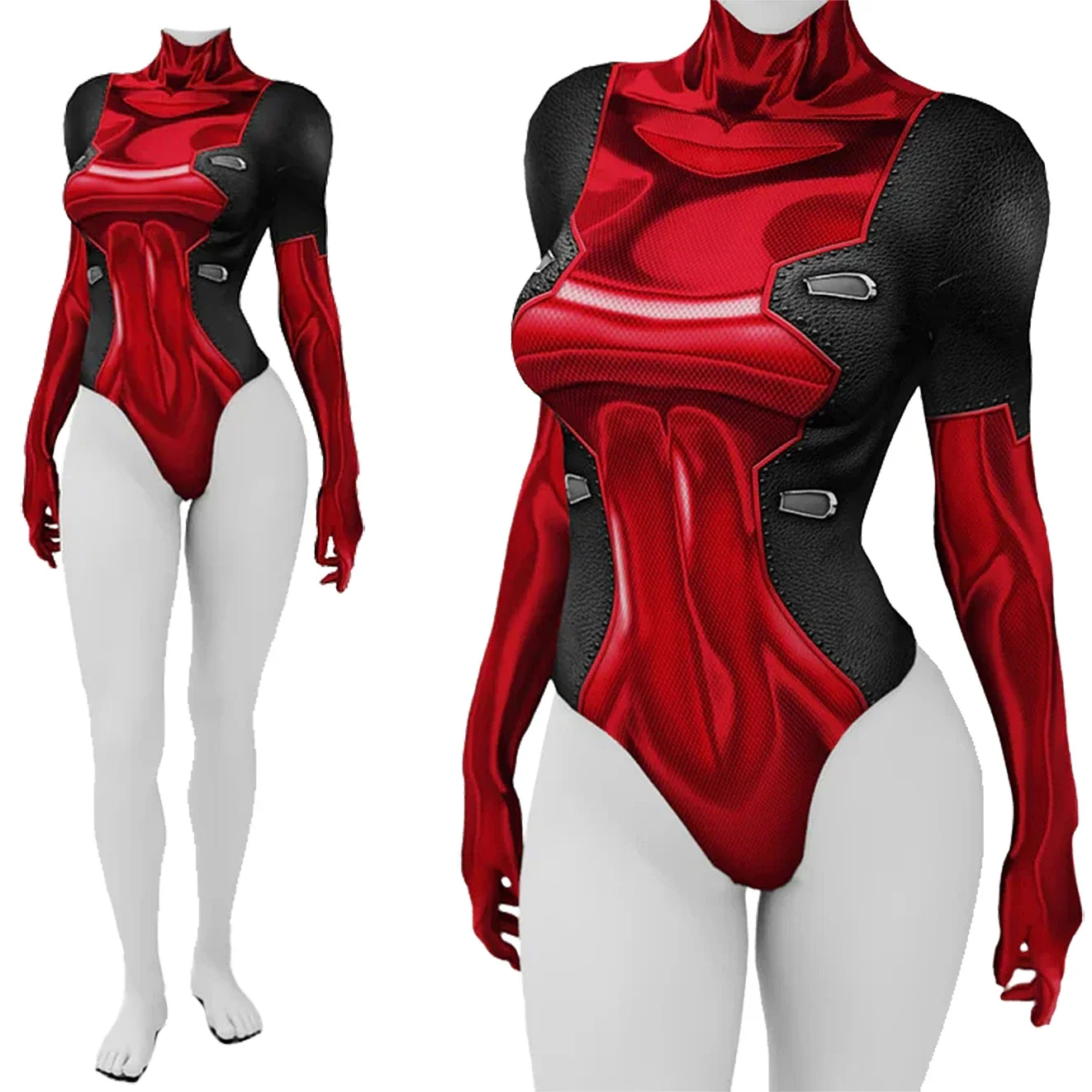 Deadpool Swimsuit Cosplay Costume Superhero Wade Winston Spandex Bodysuit Girls Bathing Suits Zentai Bikini Halloween Costume