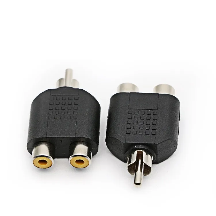 10PCS RCA Y Splitter Adapter, 1 Male to 2 Female AV Connector, Lotus 1-in-2 Audio Video Converter