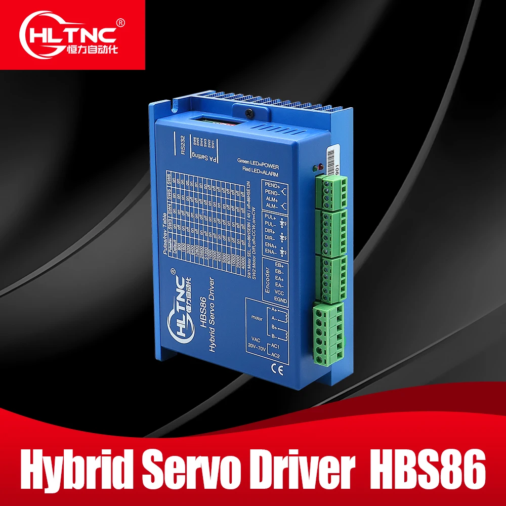 HBS86 Stepper Motor Drive 0-200khz AC20-80V or DC 30-110V Encoder 1000 lines Servo Drive Suit For Nema34 Stepper Motor