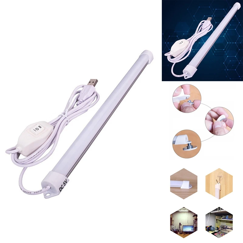 

USB LED Under Cabinet LED Light LED Hard Rigid Strip Bar Magnet Mounted For Desktop Reading Light