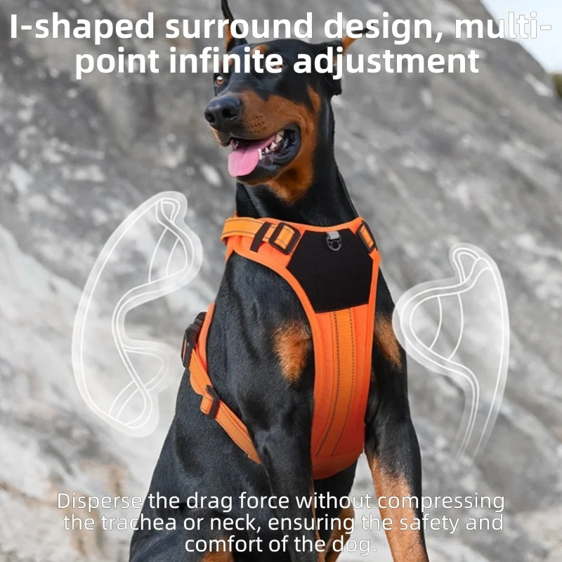 Dog Harness with Straps Lightweight Training Vest Expandable Multifunctional Pet Collar Wear Resistant for Large Dog Puppy Stuff